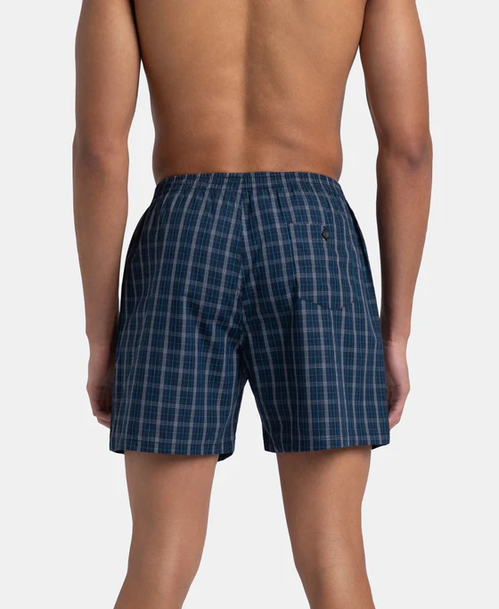 Jockey Cotton Woven Checkered Boxer Shorts with Side Pocket (Pack of 2) (Style #1223) - Image 9