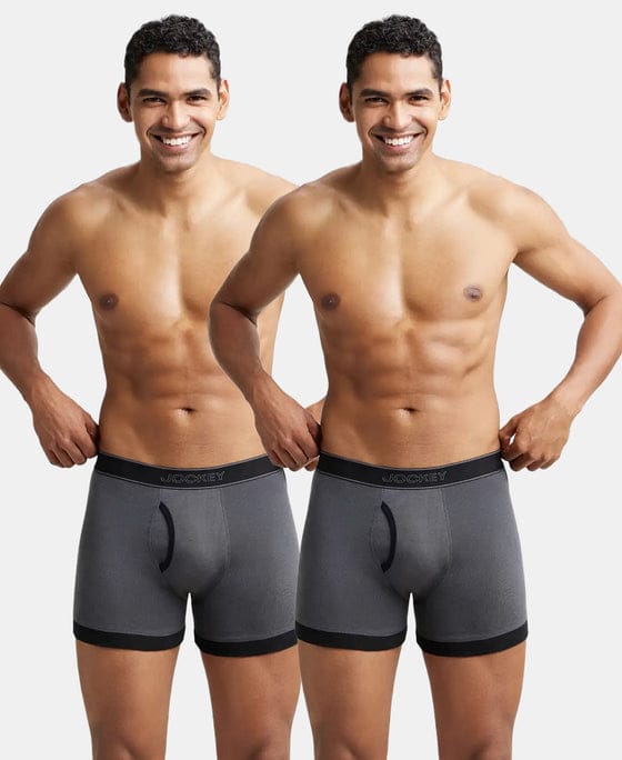 Jockey Boxer Brief Elance Super Combed Cotton Rib Solid (Style #1017) (Pack of 2)