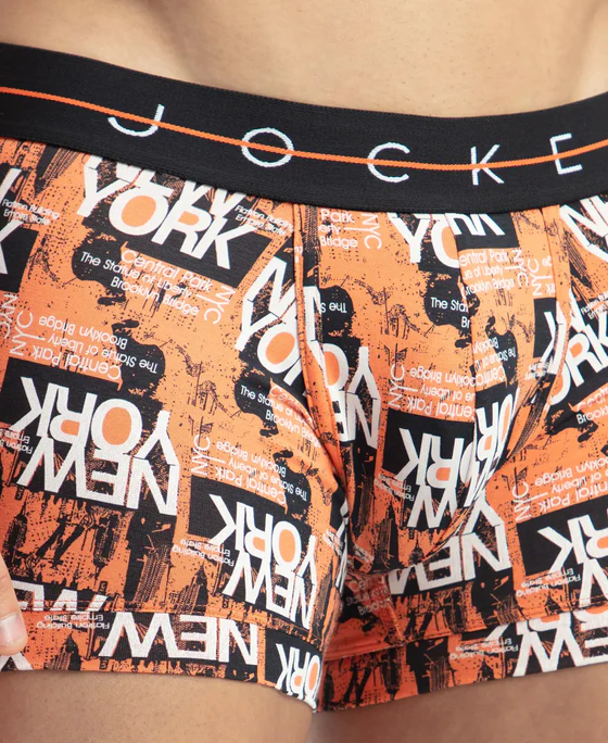 Jockey Trunk Cotton Elastane Stretch Printed with Ultrasoft Waistband (Style #NY02) - Image 9