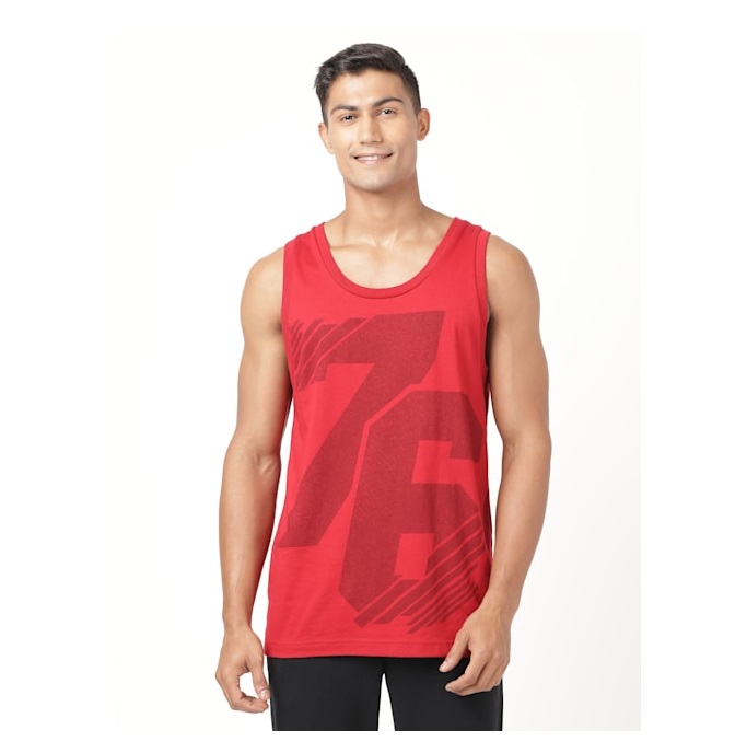 Buy Men's Super Combed Cotton Rib Racer Back Styling Round Neck