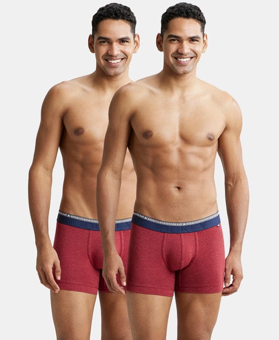 Jockey Trunk Super Combed Cotton Elastane Stretch with Ultrasoft Waistband (Pack of 2) (Style #US60)