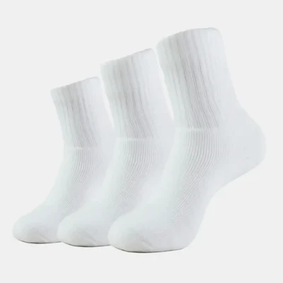 Jockey Cotton Terry Crew full Length towel Socks White (Pack of 3) (Style #7030)