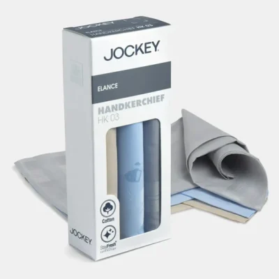 Jockey Super Combed Cotton Handkerchief with Stay Fresh Properties (Pack of 3) (Style #HK03)