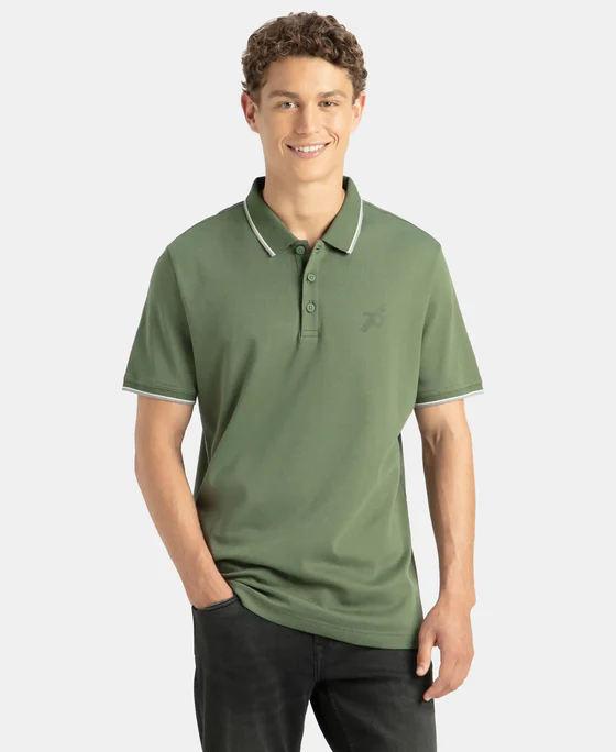 Jockey Super Combed Cotton Rich Solid Half Sleeve Polo T-Shirt (Style #3911)