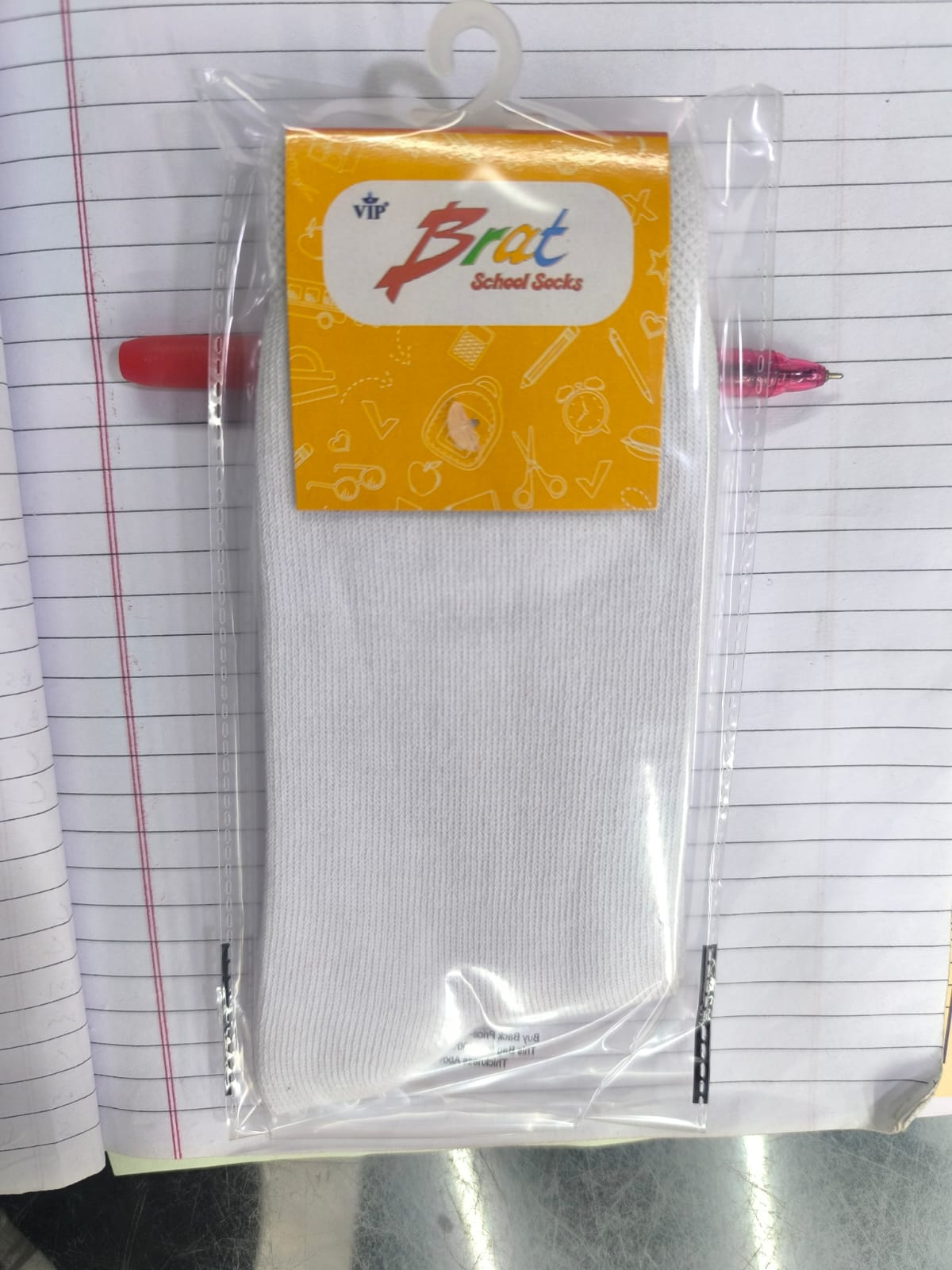 VIP SCHOOL WHITE COTTON SOCKS