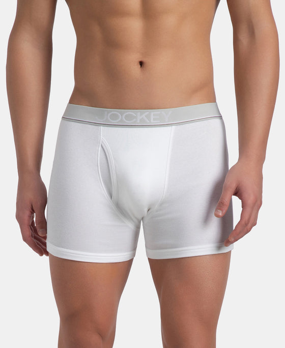 Jockey Boxer Brief Super Combed Cotton Rib Solid white (Pack of 2) (Style #8009) - Image 6