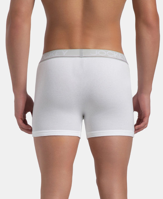 Jockey Boxer Brief Super Combed Cotton Rib Solid white (Pack of 2) (Style #8009) - Image 4